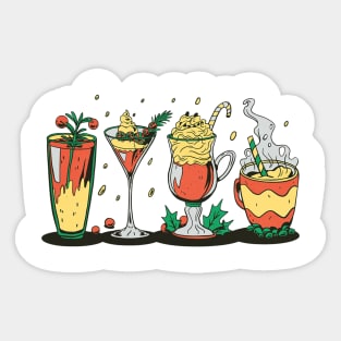 Tropical drinks and cocktails Sticker